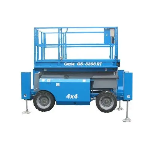 Arriendo de Alzahombre Tijera 12 mts Genie modelo GS-3268 RT en SK Rental con cobertura nacional.